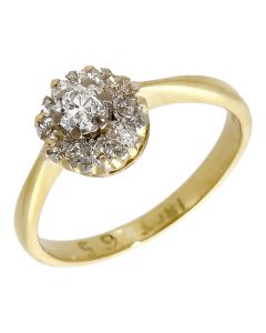 Pre-Owned 18ct Yellow Gold Diamond Cluster Ring