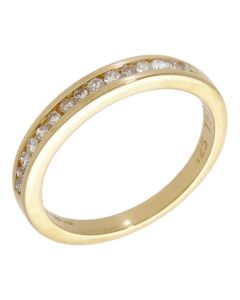 Pre-Owned 18ct Yellow Gold 0.25ct Diamond Half Eternity Ring