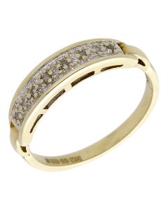 Pre-Owned 9ct Yellow Gold Diamond Half Eternity Ring