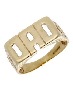 Pre-Owned 9ct Yellow Gold Dad Ring