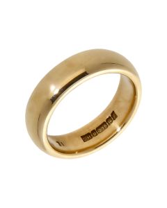 Pre-Owned 9ct Yellow Gold 6mm Wedding Band Ring