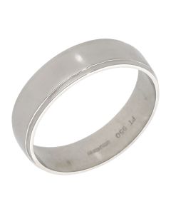 Pre-Owned Platinum Edged 5mm Wedding Band Ring
