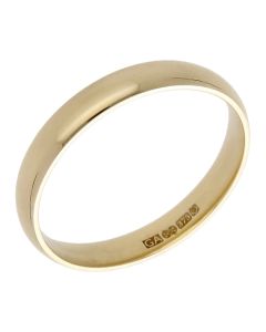 Pre-Owned 9ct Yellow Gold 4mm Wedding Band Ring