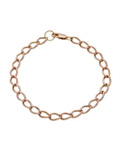 Pre-Owned 9ct Rose Gold 7.75" Curb Bracelet