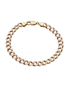 Pre-Owned 9ct Yellow Gold 8.75" Curb Bracelet