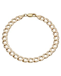 Pre-Owned 9ct Yellow Gold 9" Curb Bracelet