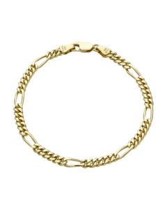 Pre-Owned 14ct Yellow Gold 7.5" Figaro Bracelet