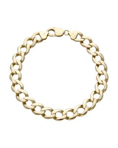 Pre-Owned 9ct Yellow Gold 10.5" Curb Bracelet