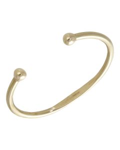 Pre-Owned 9ct Yellow Gold Solid Identity Bar Torque Bangle