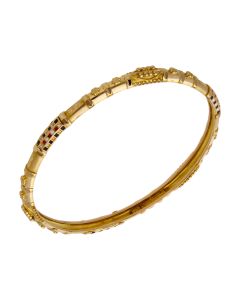 Pre-Owned High Carat Fancy Patterned Push-On Bangle