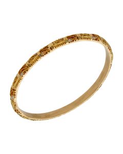 Pre-Owned High Carat Fancy Patterned Push-On Bangle