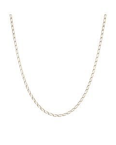 Pre-Owned 9ct Yellow Gold 19" Open Oval Curb Link Chain Necklace