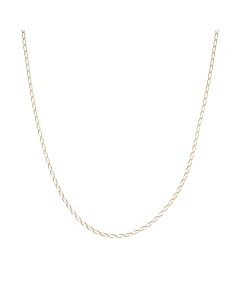 Pre-Owned 9ct Yellow Gold 18" Fancy Oval Curb Chain Necklace