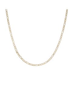 Pre-Owned 9ct Yellow Gold 16" Solid Figaro Link Chain Necklace