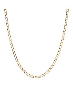 Pre-Owned 9ct Yellow Gold 21" Square Curb Chain Necklace