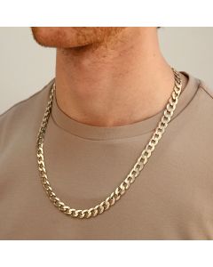 Pre-Owned 9ct Yellow Gold 22" Heavy Curb Chain Necklace