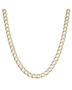 Pre-Owned 9ct Yellow Gold 21.5" Solid Curb Link Chain Necklace
