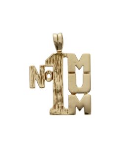 Pre-Owned 9ct Yellow Gold No.1 Mum Pendant