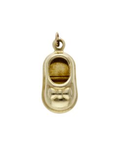 Pre-Owned 9ct Yellow Gold Hollow Baby Shoe Charm