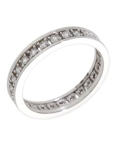 New 18ct White Gold 0.50ct Diamond Full Eternity Band Ring