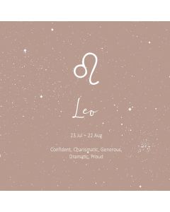 Silver Leo Horoscope Pendant & Chain