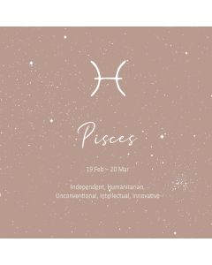 Silver Pisces Horoscope Pendant & Chain