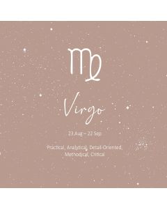 Silver Virgo Horoscope Pendant & Chain