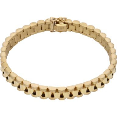 New 9ct Yellow Gold 8 Inch Rolex Style Link Bracelet 26g