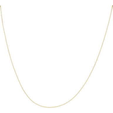New 9ct Yellow Gold 16 Inch Slim Curb Chain Necklace
