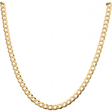 New 9ct Yellow Gold 28 Inch Solid Curb Link Chain Necklace 21.7g