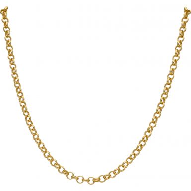 New 9ct Yellow Gold 22" Soild Round Belcher Chain Necklace 22.6g