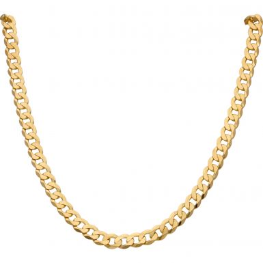 New 9ct Yellow Gold Solid Heavy 26" Curb Chain Necklace 1.3oz