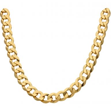 New 9ct Yellow Gold Heavy Solid 28" Curb Chain Necklace 4.4oz