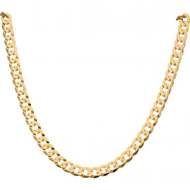 New 9ct Yellow Gold 24 Inch Curb Chain Necklace 26.9g