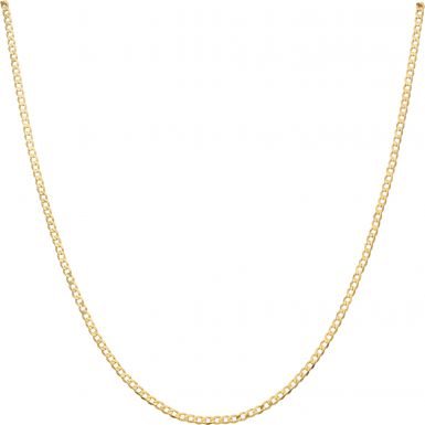 New 9ct Yellow Gold 20 Inch Solid Curb Link Chain Necklace