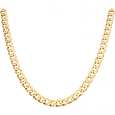 New 9ct Yellow Gold 24 Inch Solid Curb Chain Necklace 25.5g