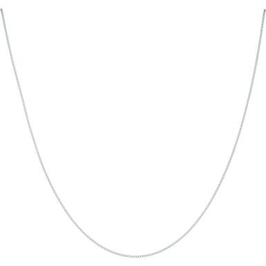 New 9ct White Gold 18 Inch Curb Chain Necklace