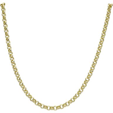 New 9ct Yellow Gold 24" Solid Round Belcher Chain Necklace 1.2oz