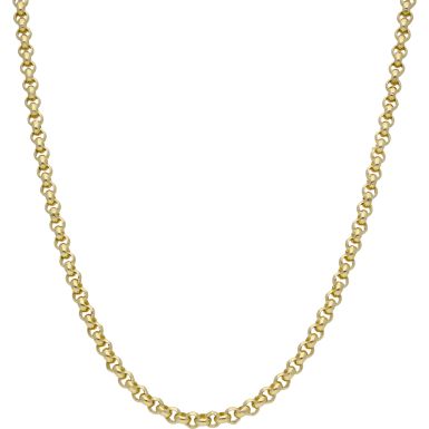 New 9ct Yellow Gold 22" Round Belcher Link Chain Necklace 1.1oz