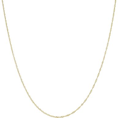 New 9ct Yellow Gold 20" Singapore Twisted Curb Chain Necklace