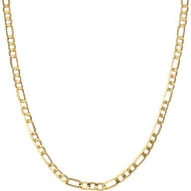 New 9ct Yellow Gold Solid 24" Figaro Link Chain Necklace 11.6g