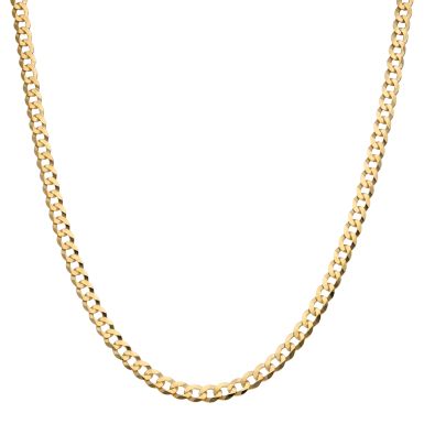 New 9ct Yellow Gold 22" Curb Link Chain Necklace 13.8g