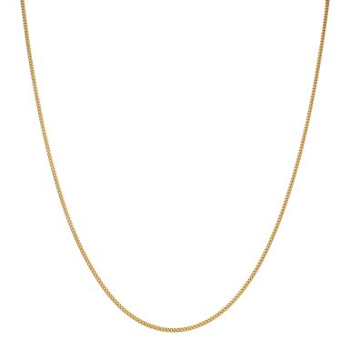 New 9ct Yellow Gold 18" Close Link Curb Chain Necklace