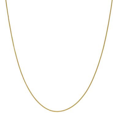 New 9ct Yellow Gold 18" Spiga Link Chain Necklace