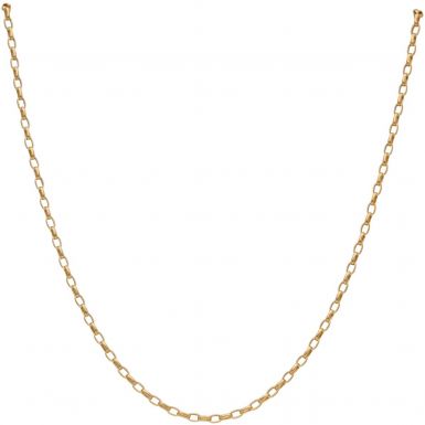 New 9ct Gold Diamond Cut 20 Inch Hollow Belcher Chain Necklace