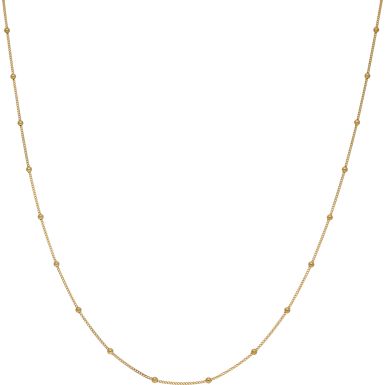 New 9ct Yellow Gold 20" Bobble Station Satellite Chain Necklace