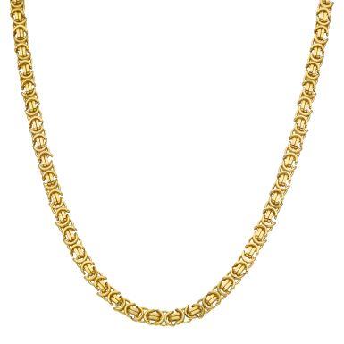 New 9ct Yellow Gold 28" Flat Byzantine Chain Necklace oz