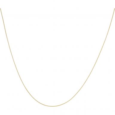 New 9ct Yellow Gold 18 Inch Fine Diamond-Cut Curb Chain