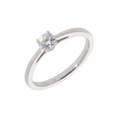 New 18ct White Gold 0.34ct Diamond Solitaire Ring