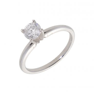 New 14ct White Gold 0.75ct Diamond Solitaire Ring